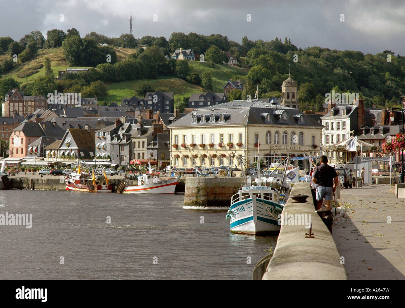 Characteristic View of Honfleur Old Port English Channel La Manche