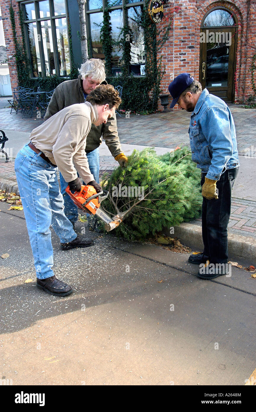 Man uses chainsaw saw hi-res stock photography and images - Alamy