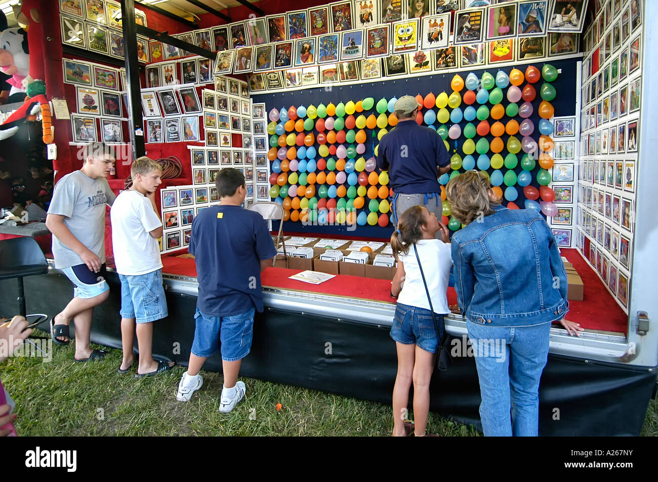 Public participates in carnival activities during July 4 celebration Stock Photo