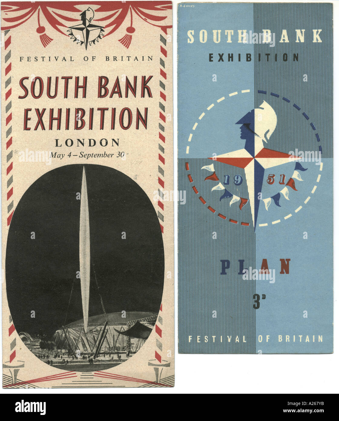 Festival of Britain leaflets 1951 Stock Photo