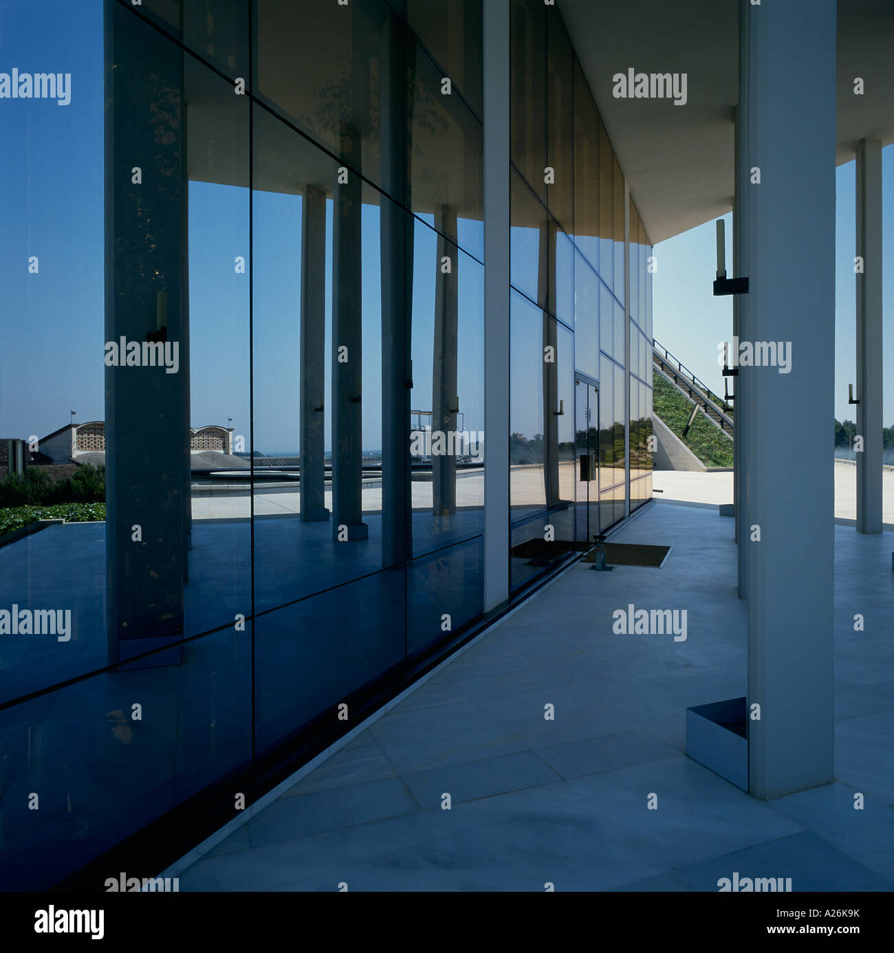 View of glass panels of a building Stock Photo - Alamy