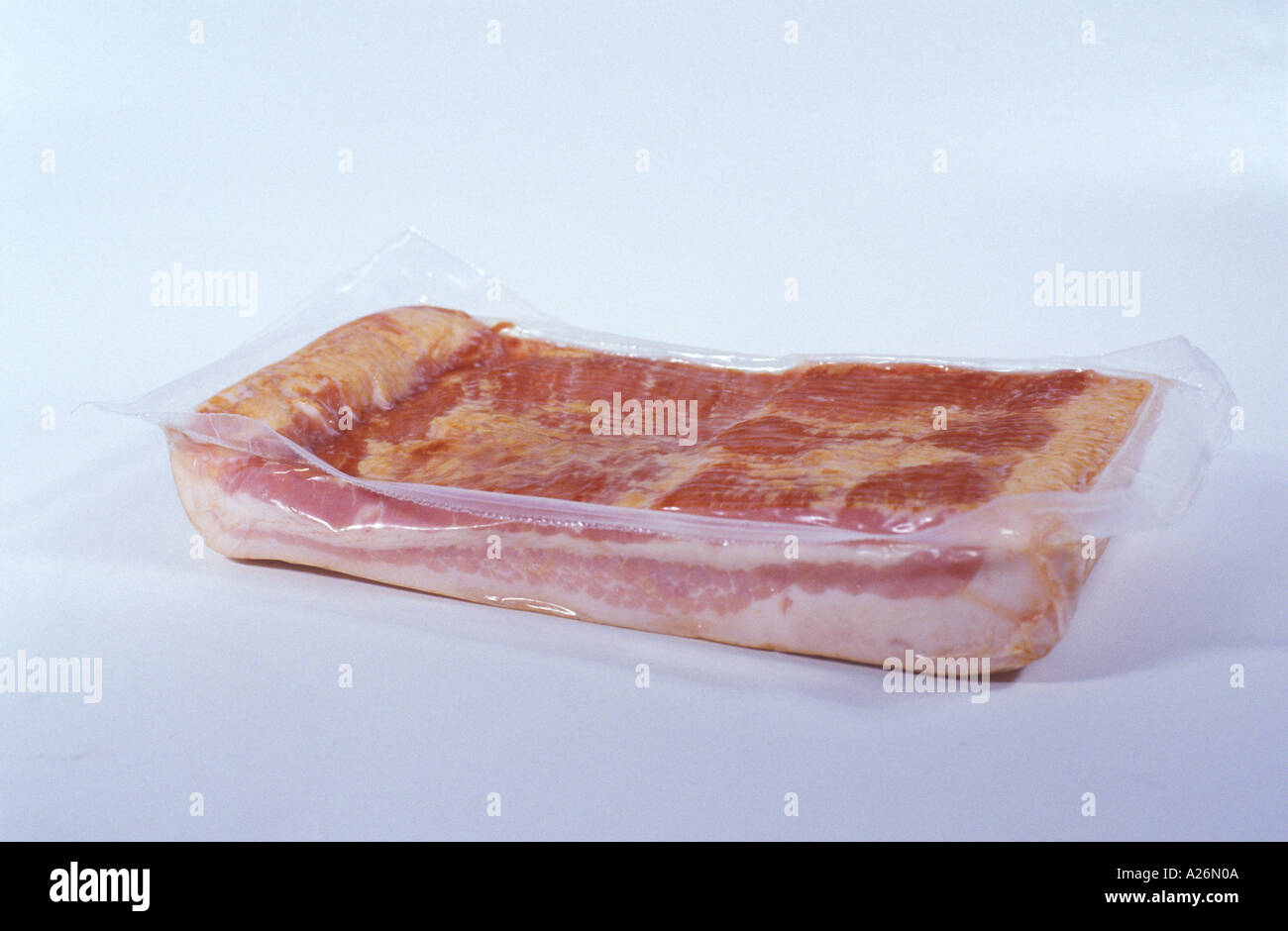 Vacuum packed bacon Stock Photo Alamy