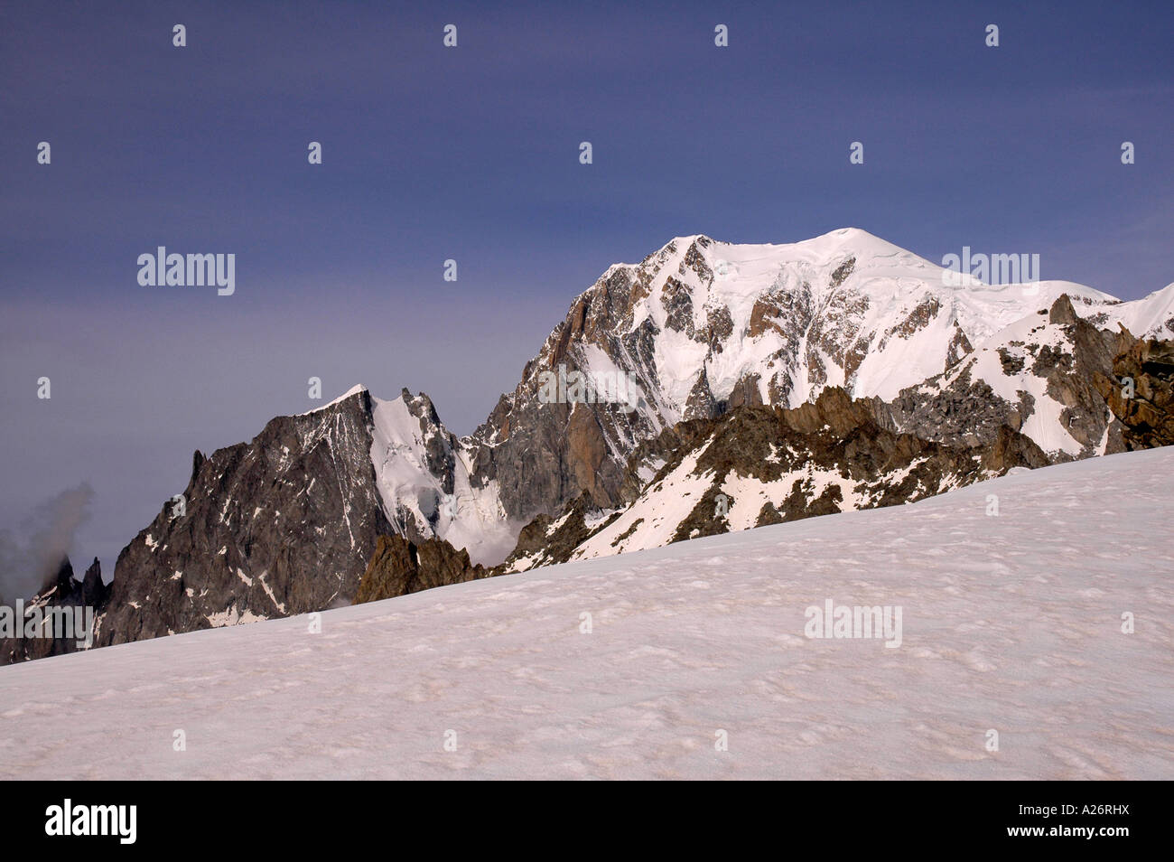 Mont Blanc, Monte Bianco as seen from Punta Helbronner, Italy, Europe ...