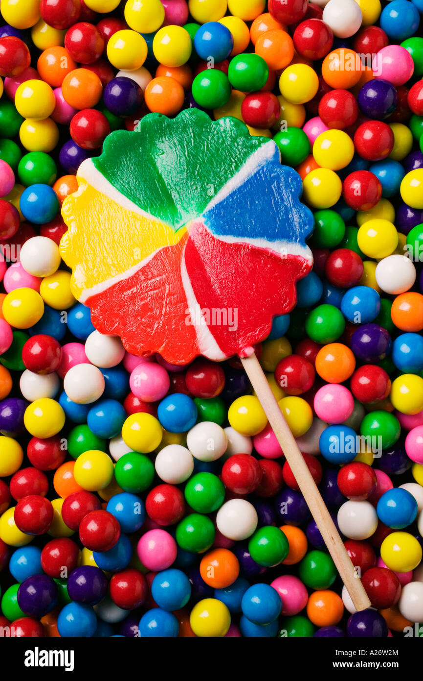 Candy candies gum balls ball sucker suckers hi-res stock photography