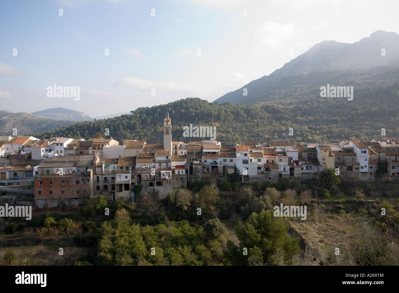 The town of Campell in the Vall de Laguar , Spain Stock Photo Alamy