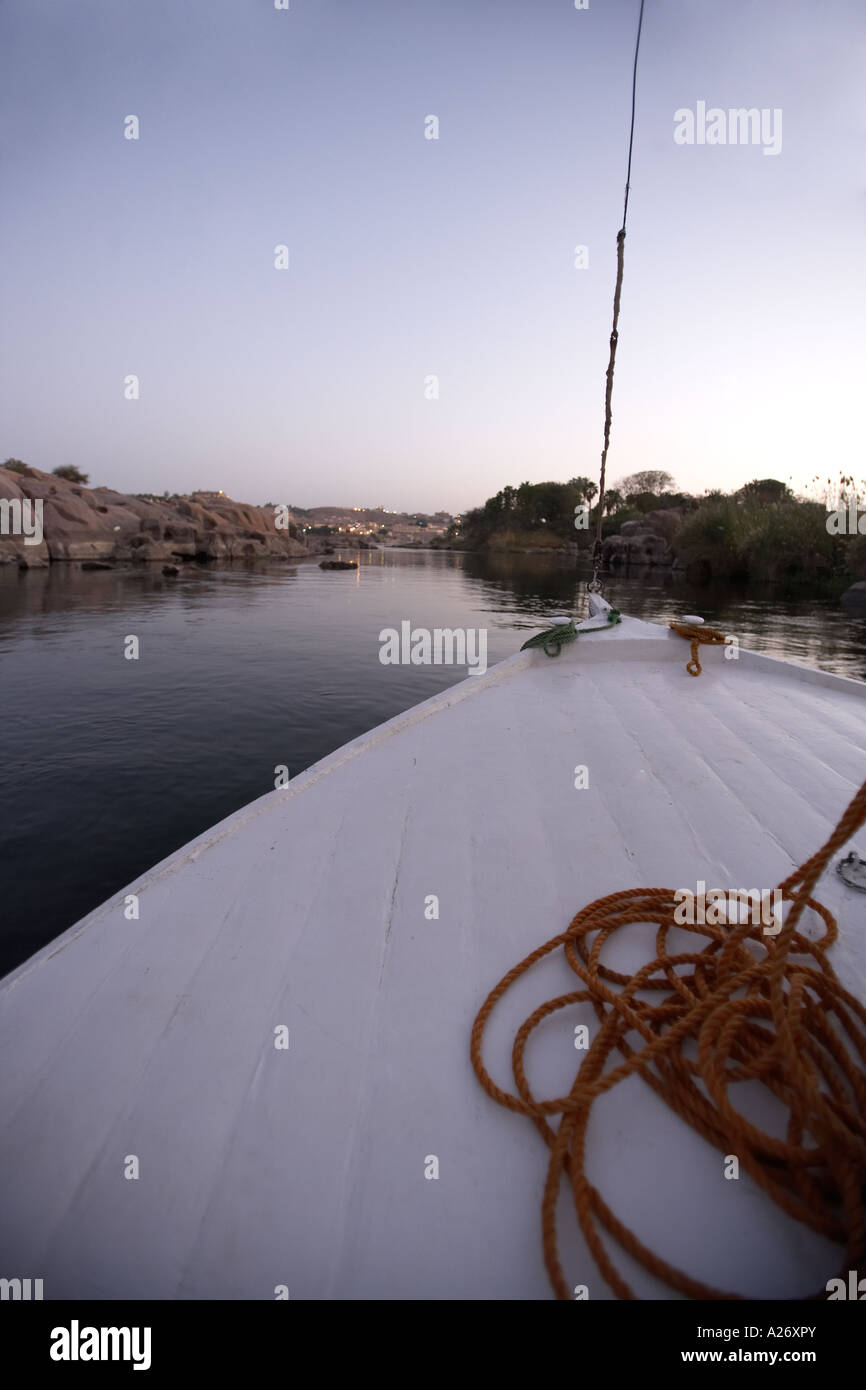 Felucca on the Nile River Aswan Egypt Stock Photo - Alamy