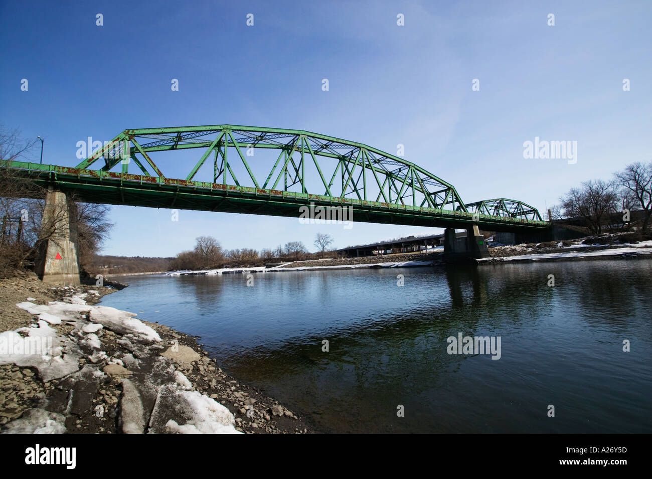 Palatine Bridge crosses over the Mohawk River to Canajoharie New York Stock Photo Alamy