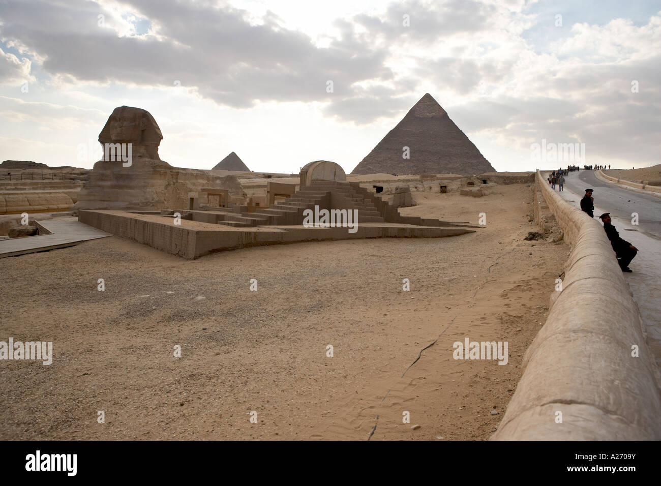The Sphinx and the Great Pyramids at Giza Giza Egypt Stock Photo - Alamy