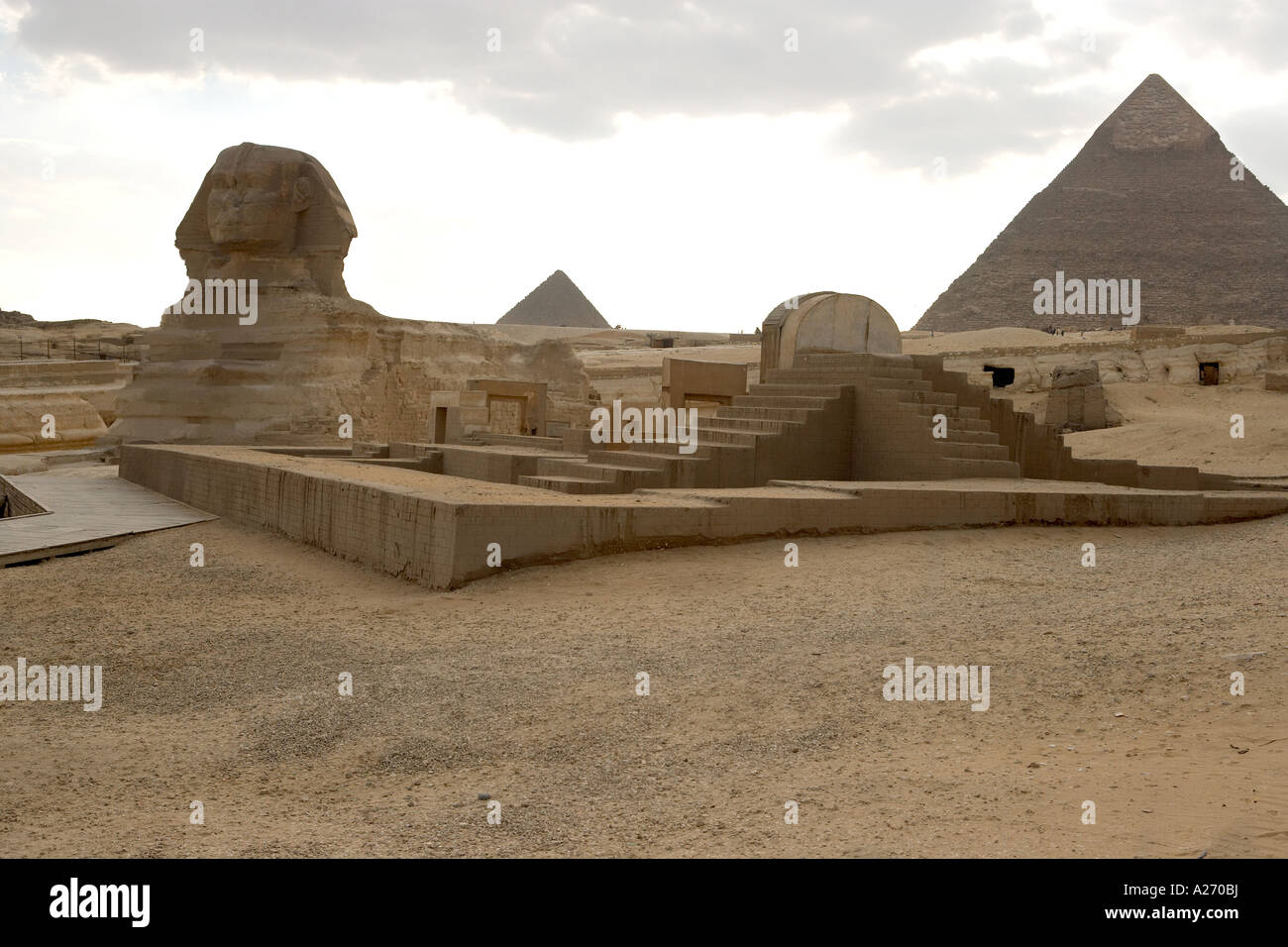 The Sphinx and the Great Pyramids at Giza Giza Egypt Stock Photo - Alamy