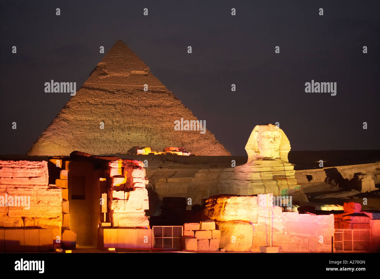 Sound and Light Show The Sphinx and The Great Pyramids at Giza Giza ...