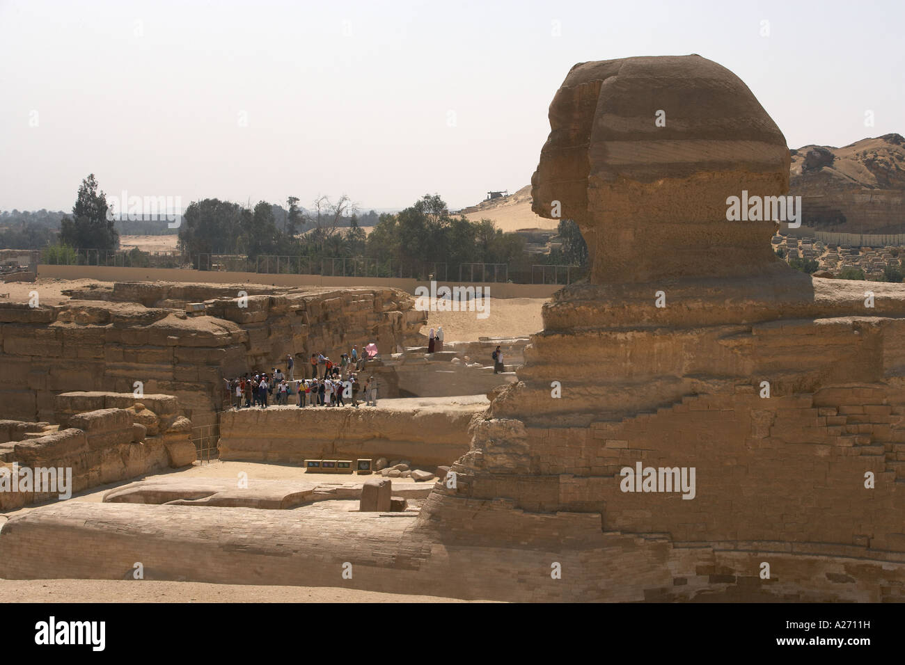 The Sphinx and the Great Pyramids at Giza Giza Egypt Stock Photo - Alamy