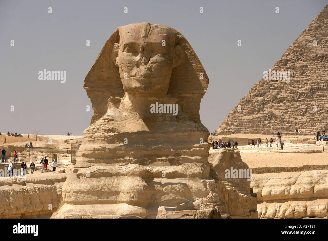 The Sphinx and the Great Pyramids at Giza Giza Egypt Stock Photo - Alamy