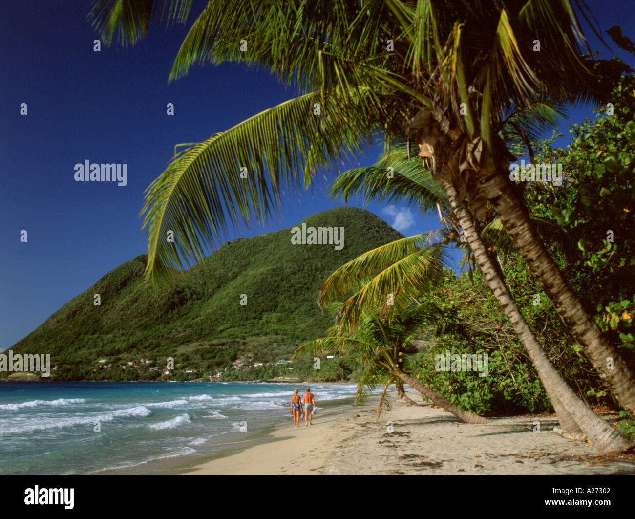 Martinique Diamond beach Stock Photo