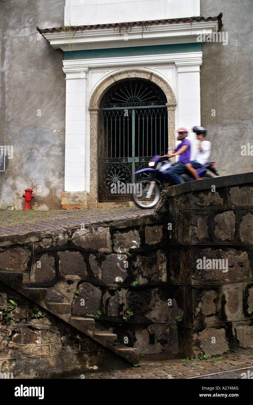 Street Szene in Santa Teresa neighbourhood, Rio de Janeiro, Brazil Stock Photo
