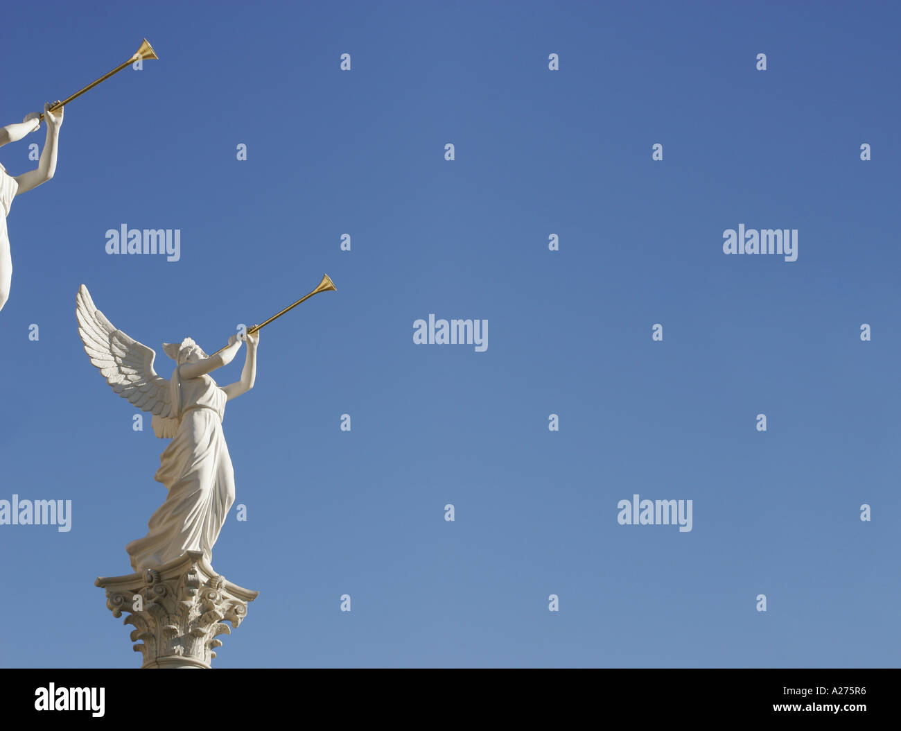 Angel Trumpet Statue Vector Art & Graphics