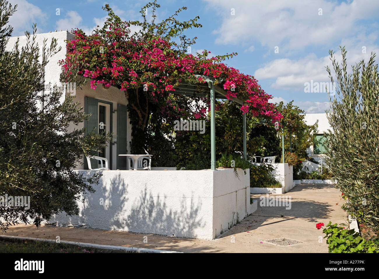 Apartments Glaros near Palekastro, eastern Crete, Greece Stock Photo