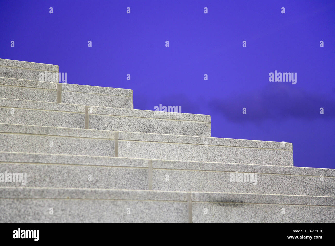 Steps in front of a dawning sky Stock Photo