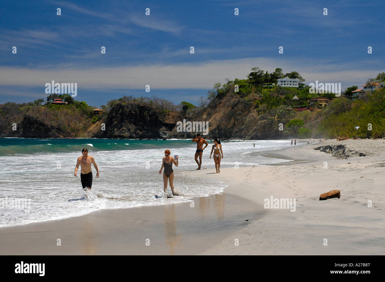 Tourists On Flamingo Beach Guanacaste Province Costa Rica