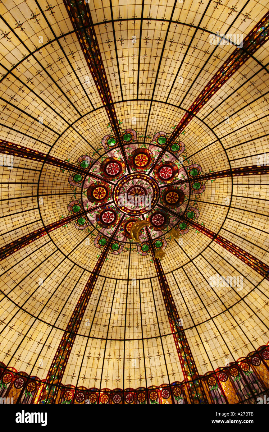 Painted Glass Ceiling At The Paris Hotel And Casino Las