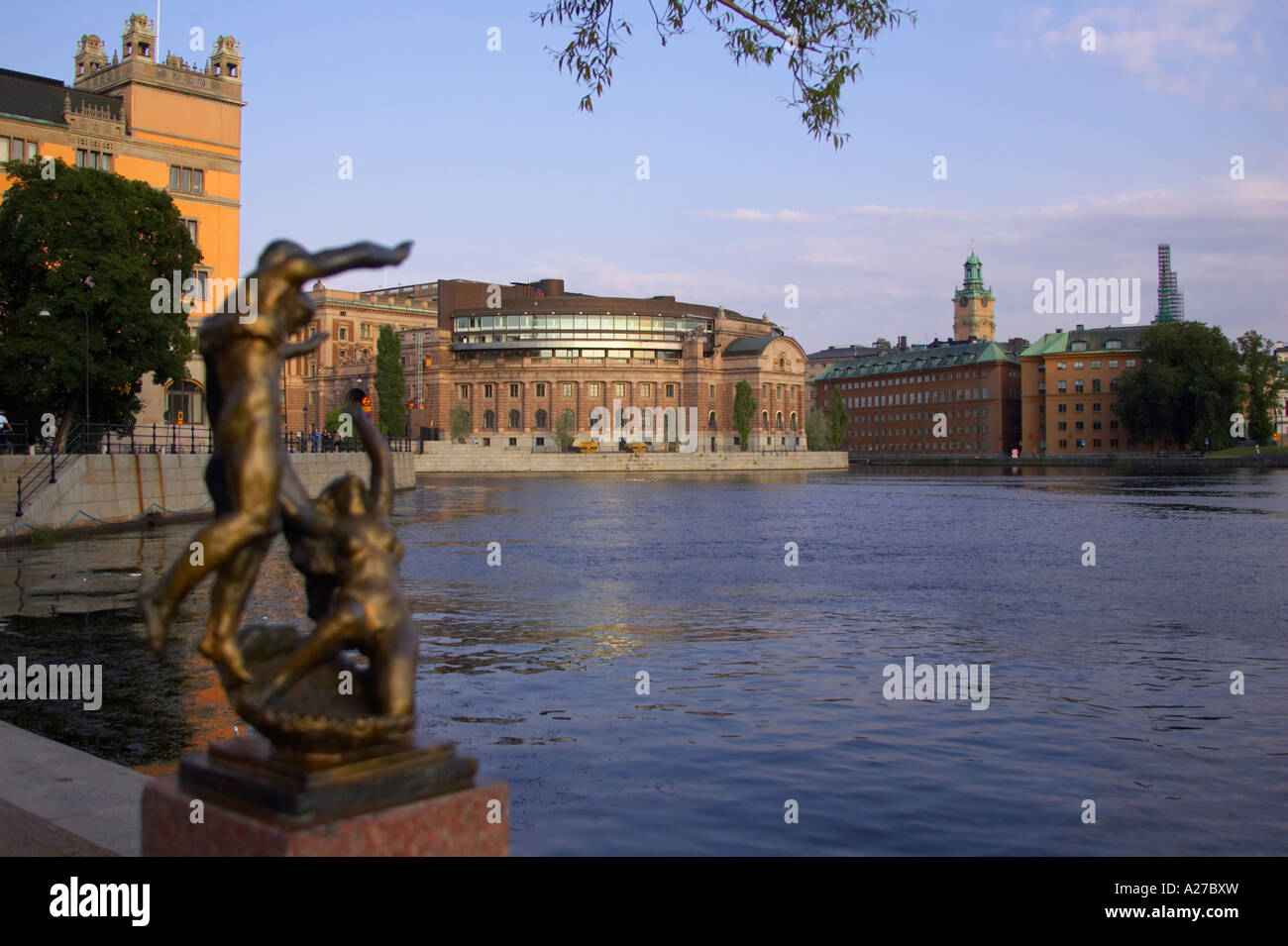 The Parliament Riksdagen In Stockholm Sweden Stock Photo