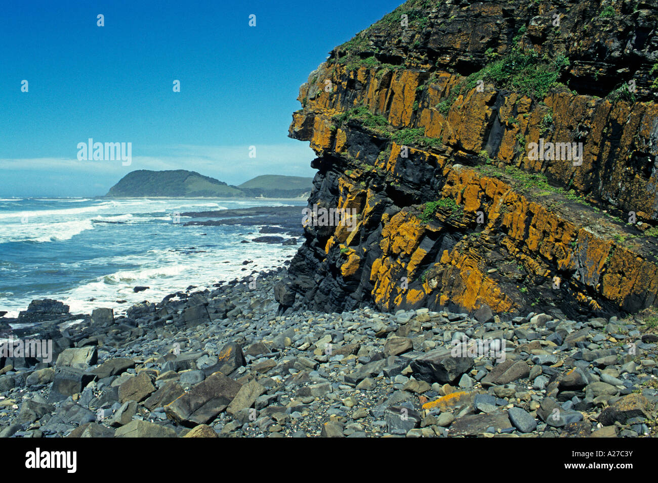 South African Rocks Rocks and beach at the Wild Coast, South Africa, Africa Stock Photo - Alamy