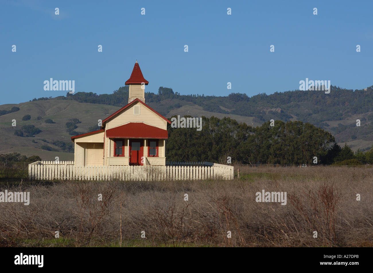 Old School House Stock Photo - Alamy
