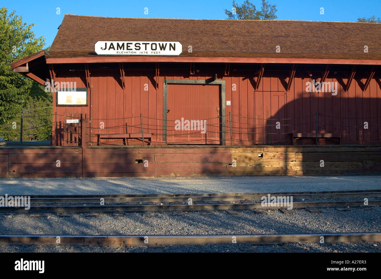 Old rail depot 1, Jamestown, CA Stock Photo Alamy