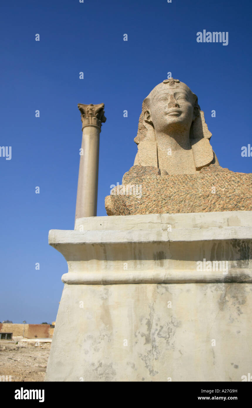 Pompei's Pillar Column Alexandria Egypt Stock Photo - Alamy