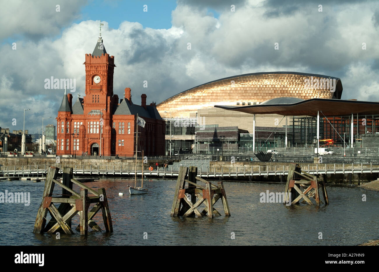 Pierhead Building the Armadillo venue and National Assembly for Wales on Cardiff Bay South Wales United Kingdom UK Stock Photo