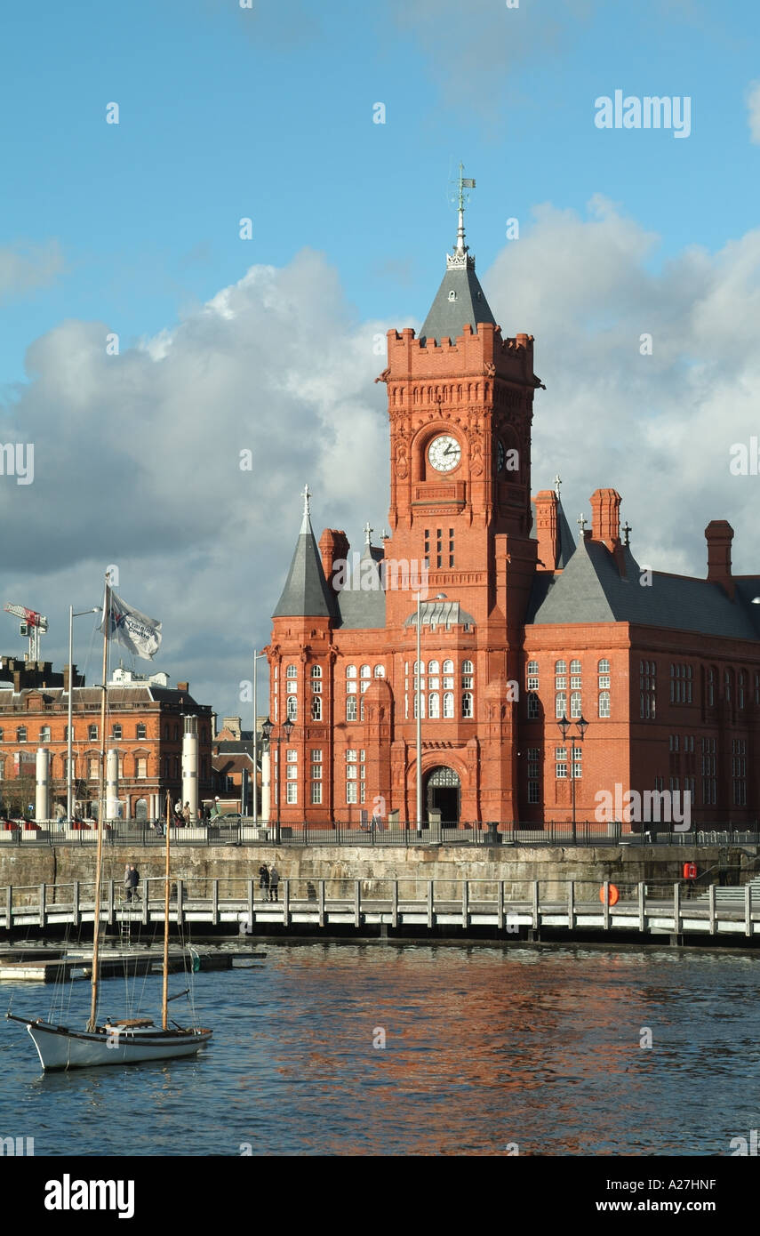 Pierhead Building the visitor and education centre for the National Assembly of Wales on the waterfront Cardiff Bay South Wales Stock Photo