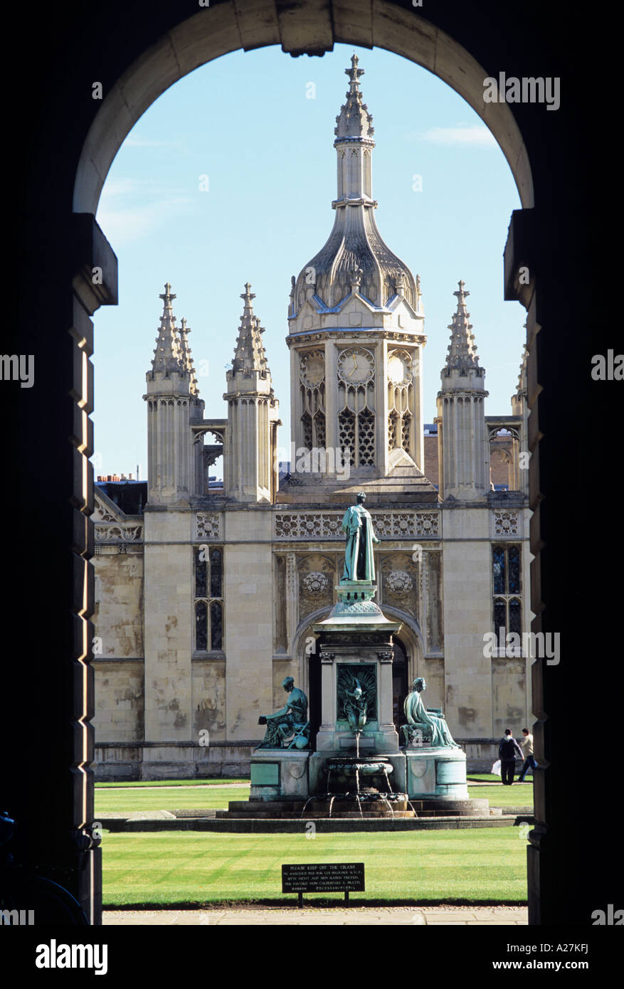 main gate house of King's College Cambridge Stock Photo