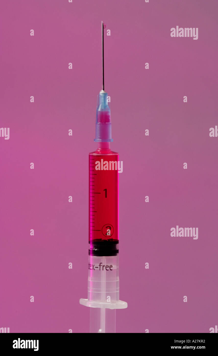 Close up of syringe and hypodermic needle Stock Photo Alamy