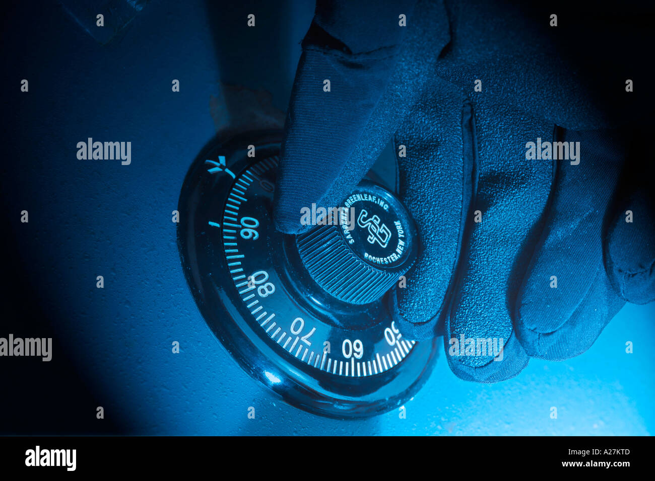 Close up of combination safe dial Stock Photo