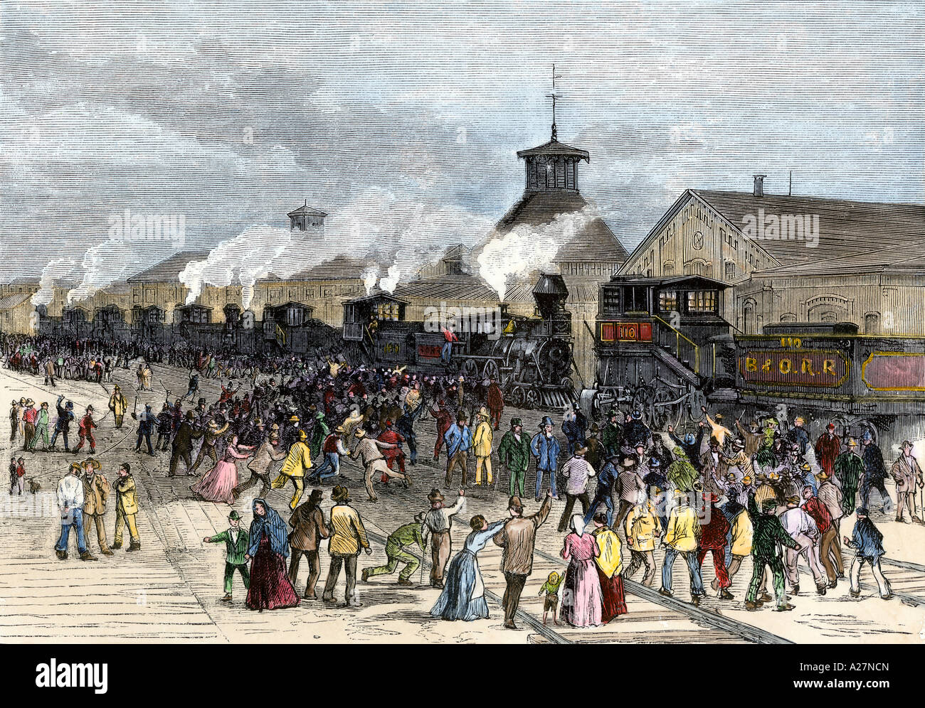 Great railroad strike 1877 hi-res stock photography and images - Alamy