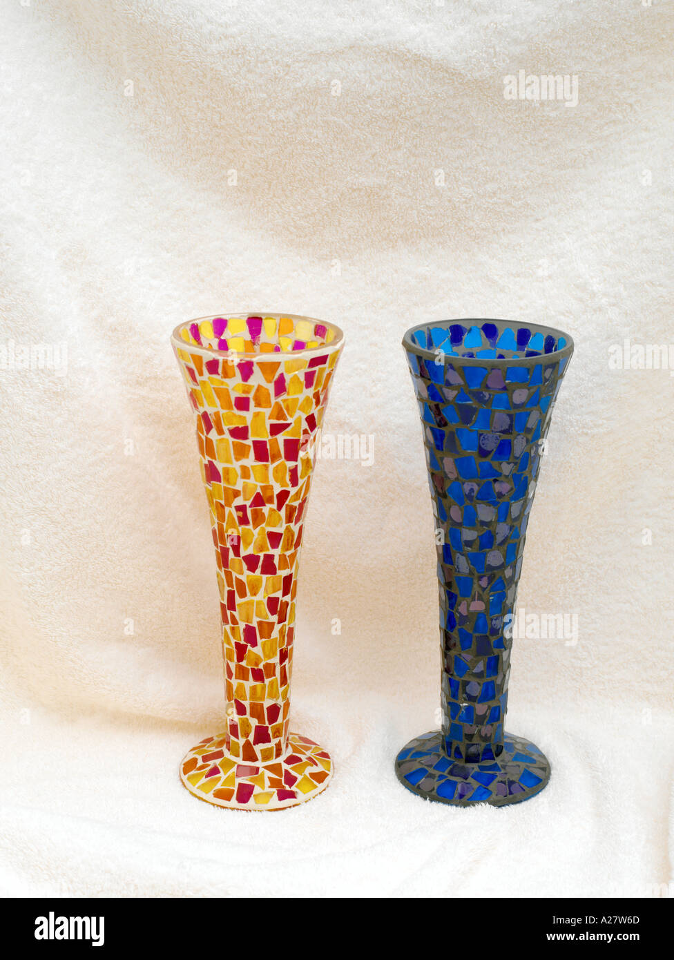 Recycled Glass Vases Mosac Stock Photo
