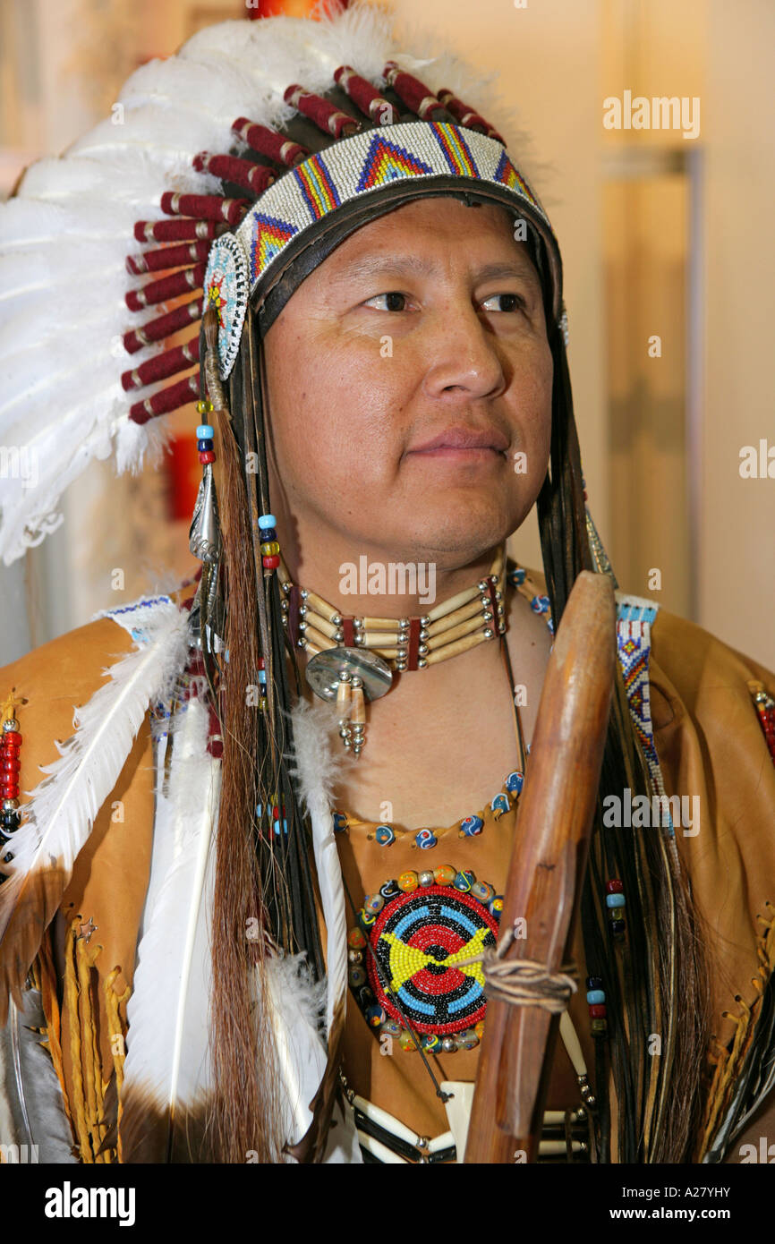 Navajo Indianer Chief Tsosie Native American In Ceremonial Dress