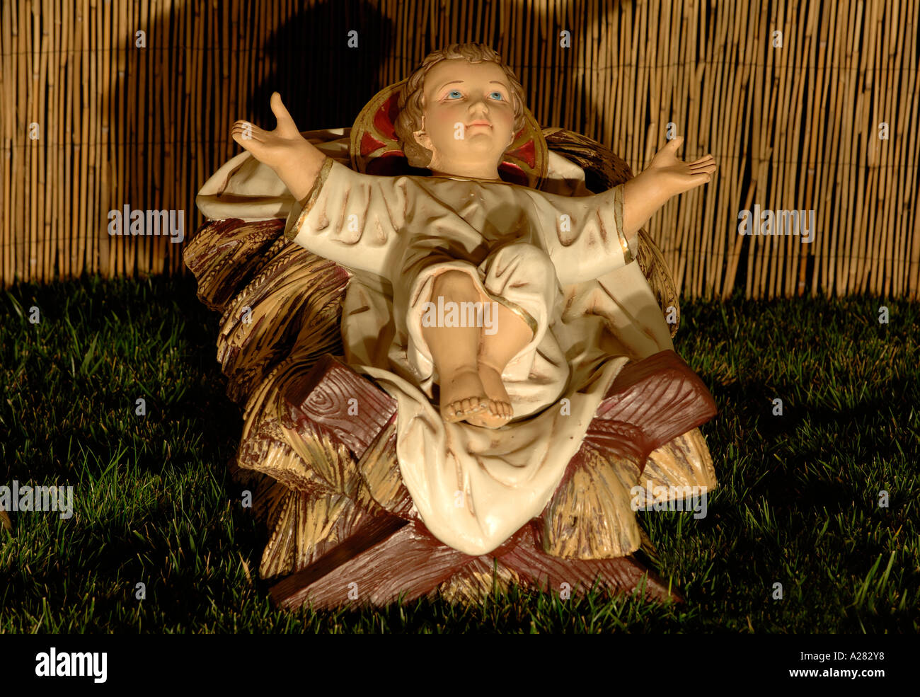 Nativity Scene Statues Stock Photo Alamy