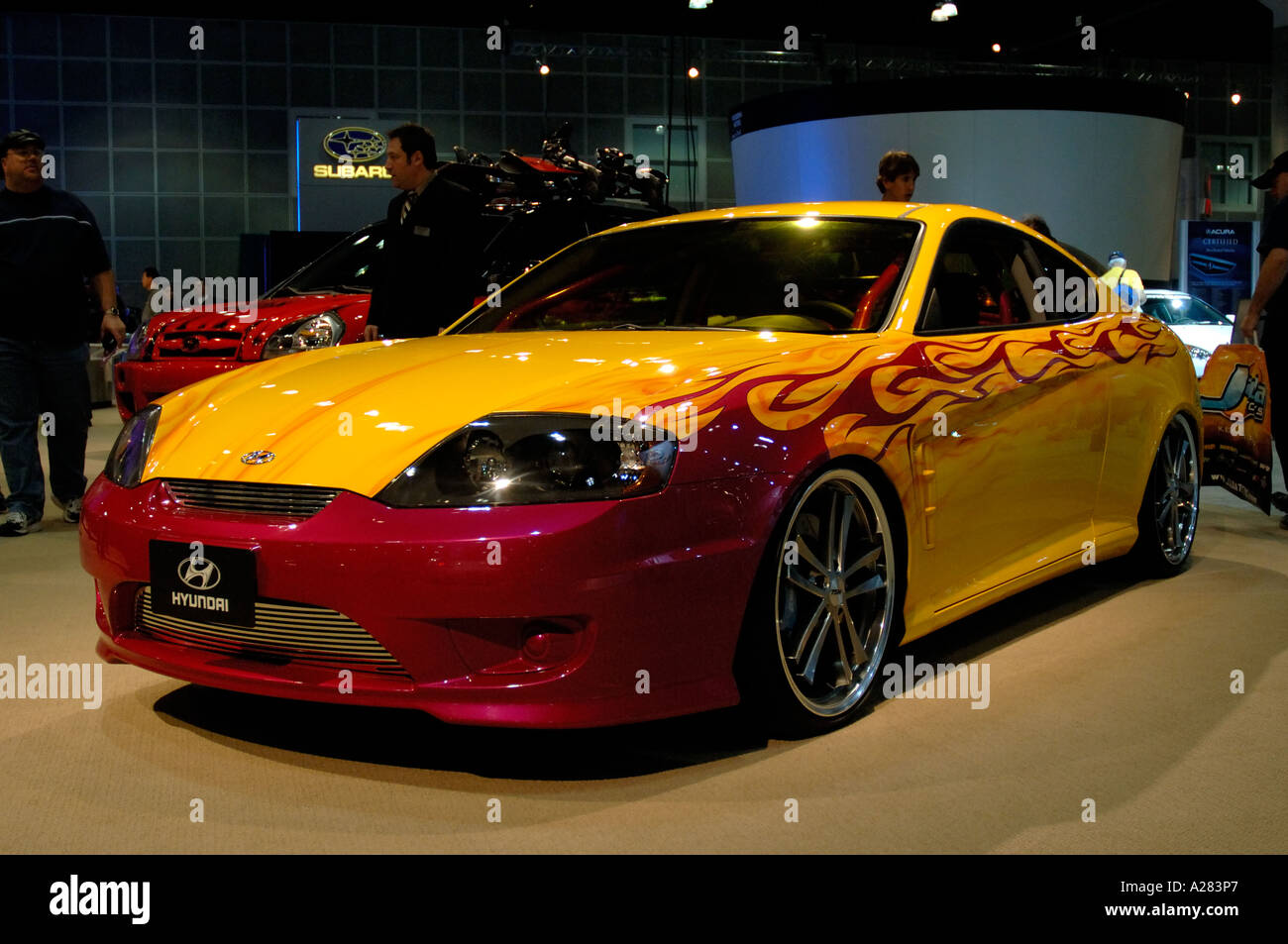 Southern California Los Angeles Convention Center International Auto Show Hyundai Tiburon Stock Photo