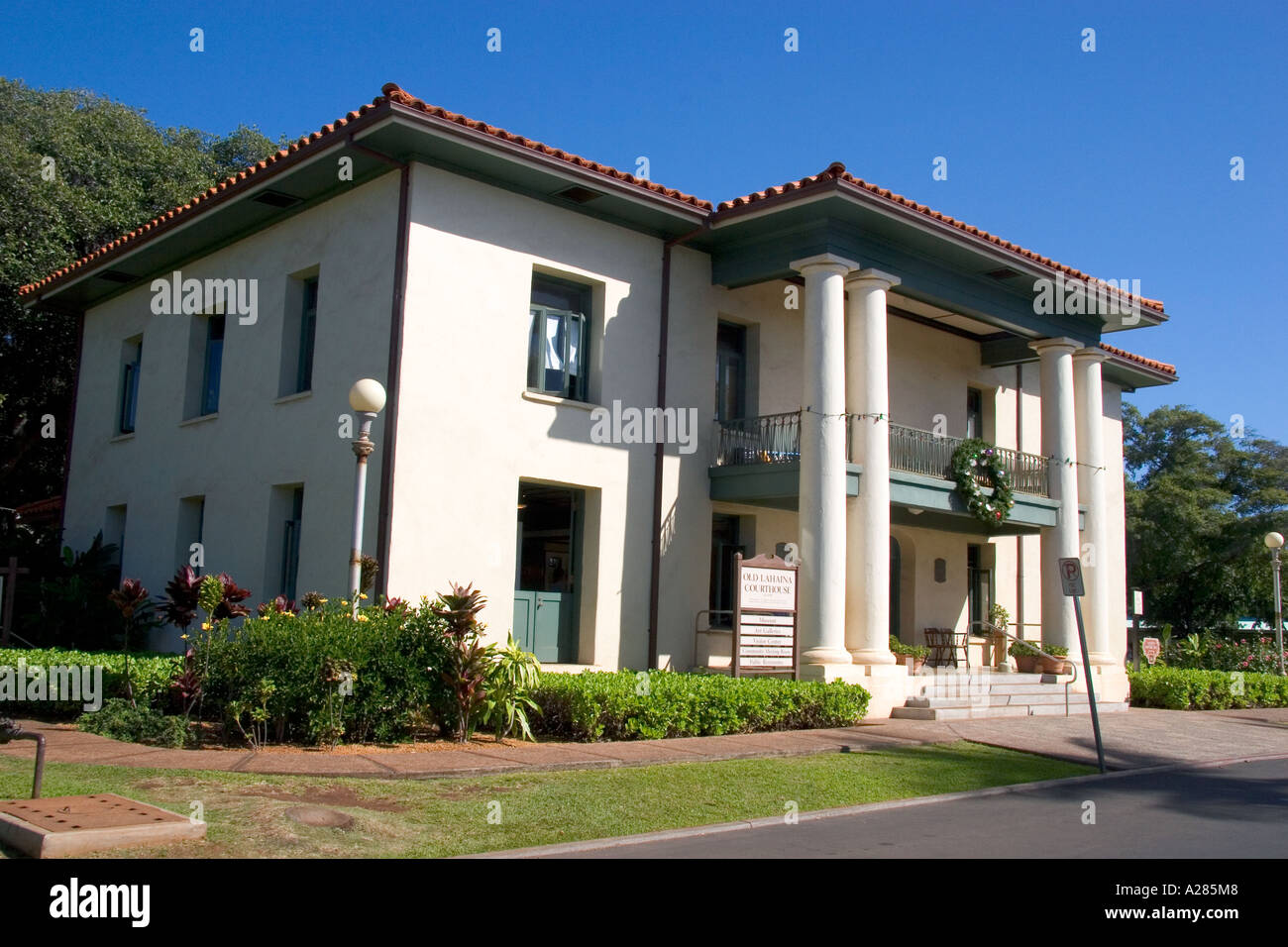 The Old Lahaina Courthouse on the island of Maui, Hawaii Stock Photo