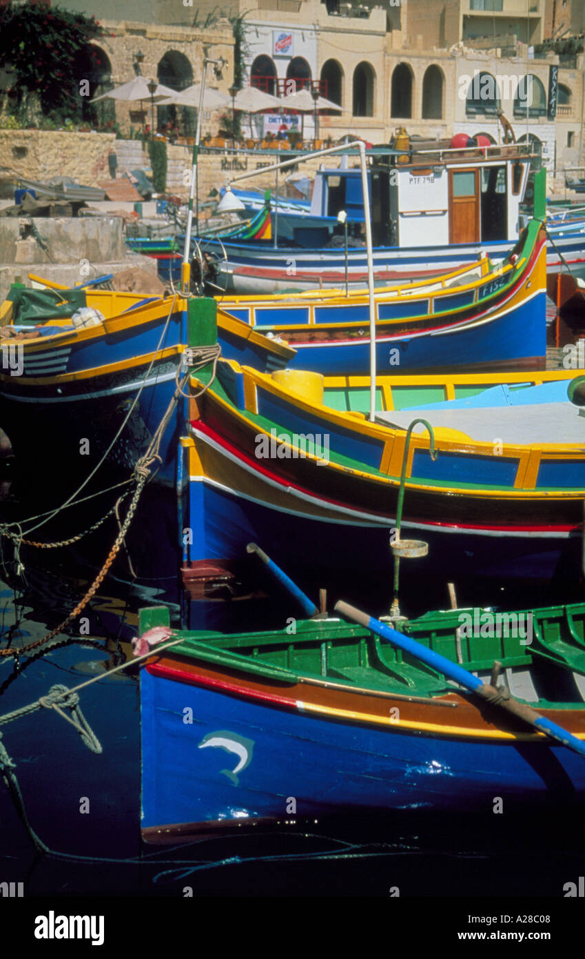 Bright colorful fishing boats hi-res stock photography and images - Alamy