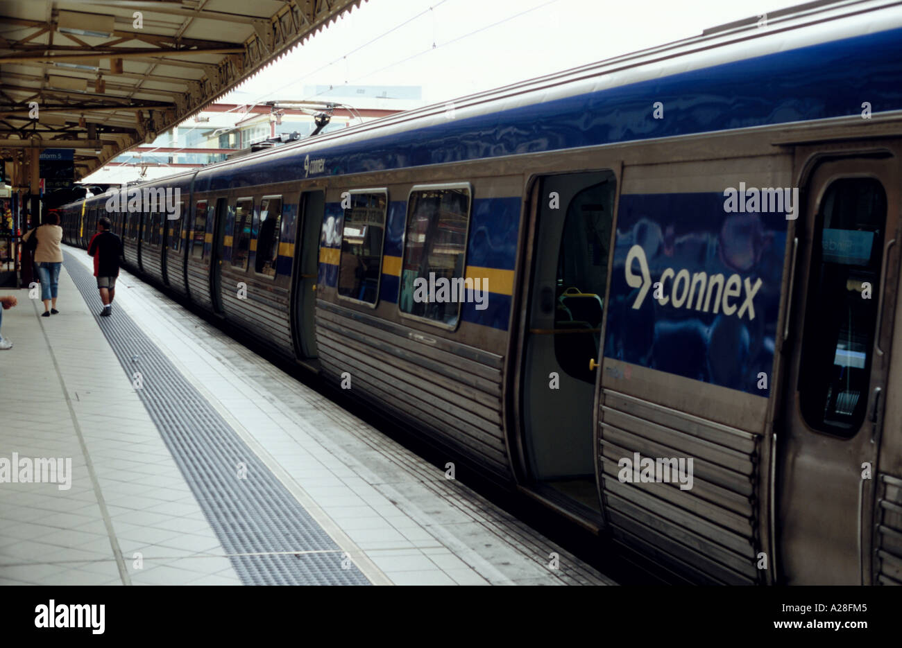 A train at Flinders Street Station, Melbourne, Australia. March 2005