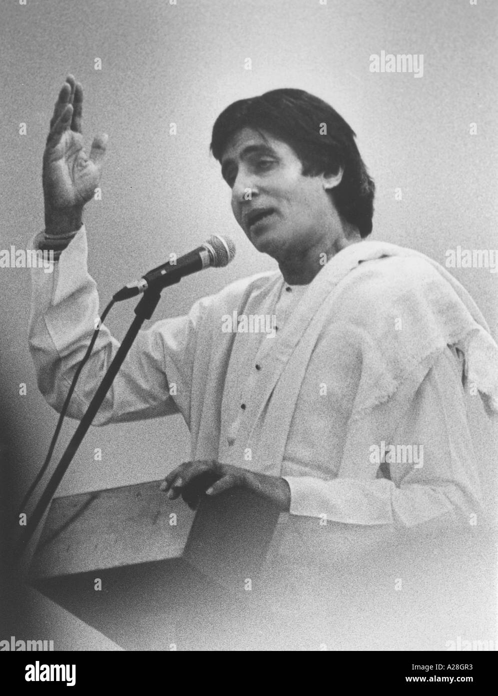 Amitabh Bachchan, Indian Bollywood hindi movie film star actor, reciting poems by his father at NGMA in Mumbai, India, asia Stock Photo