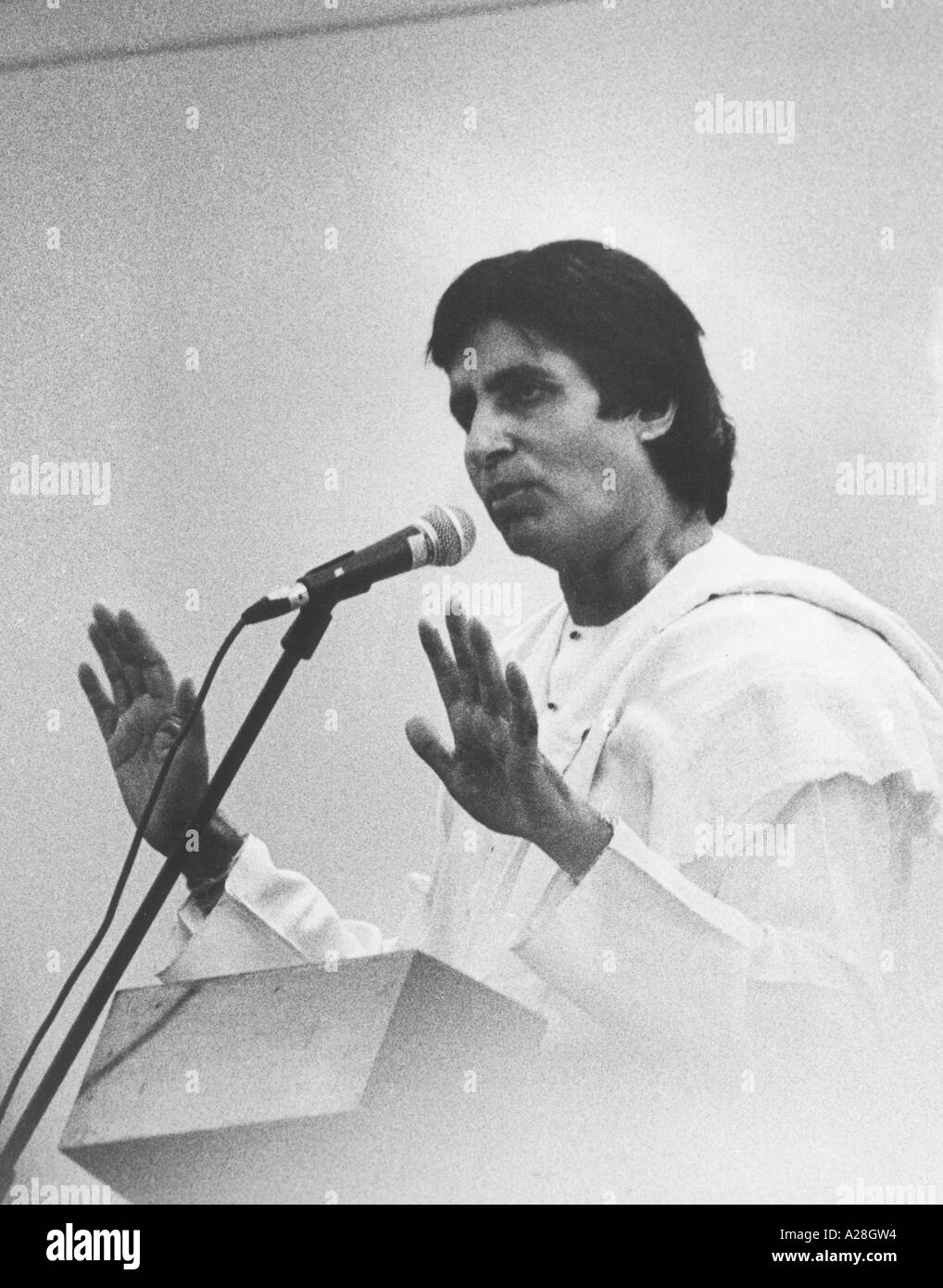 Amitabh Bachchan, Indian Bollywood hindi movie film star actor, reciting poems by his father at NGMA, mumbai, india, asia Stock Photo