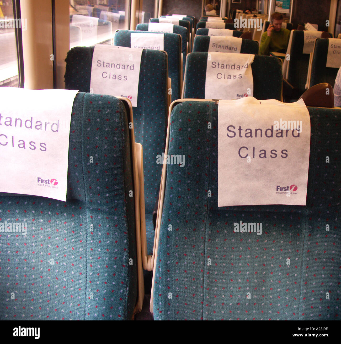 Standard class seats in train carriage Great Western Railway Stock Photo 3408541 Alamy