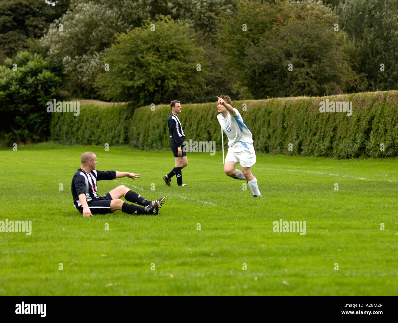 Celebration and Dejection after goal scored Stock Photo Alamy