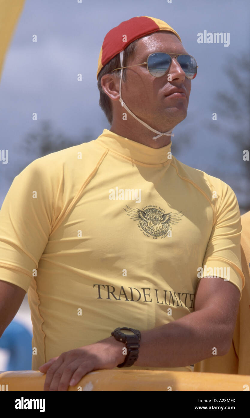 Beach patrol, surf lifesaver, Tweed Heads, Coolangatta, Queensland, Australia Stock Photo