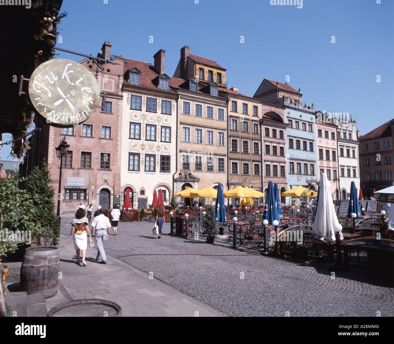 Market Square, Old Town, Warsaw (Warszawa), Masovia Province, Poland Stock Photo