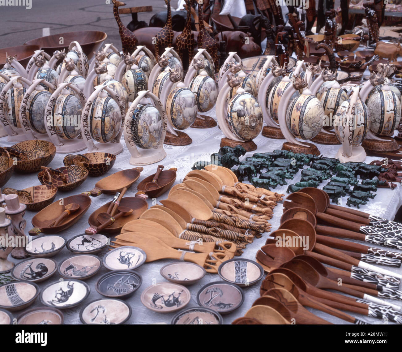 African handicrafts stall, Union Building, Pretoria (Tshwane), Gauteng, Republic of South Africa Stock Photo