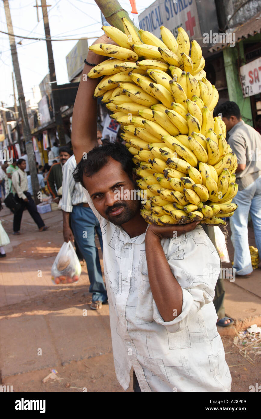 Market Traders Selling Fresh Produce  Mapusa City Goa India Stock Photo