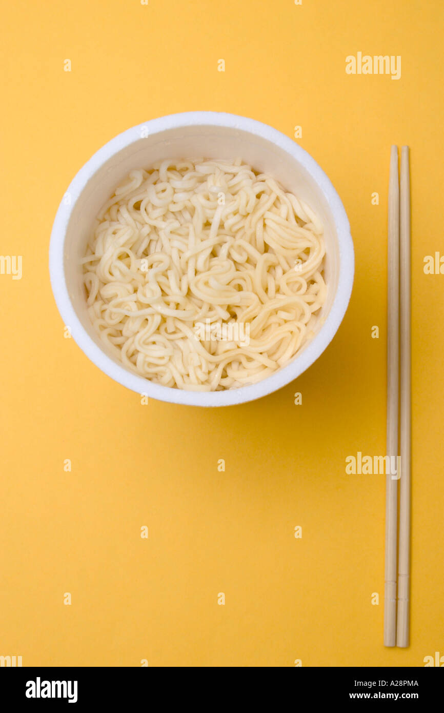 instant cup noodle Stock Photo